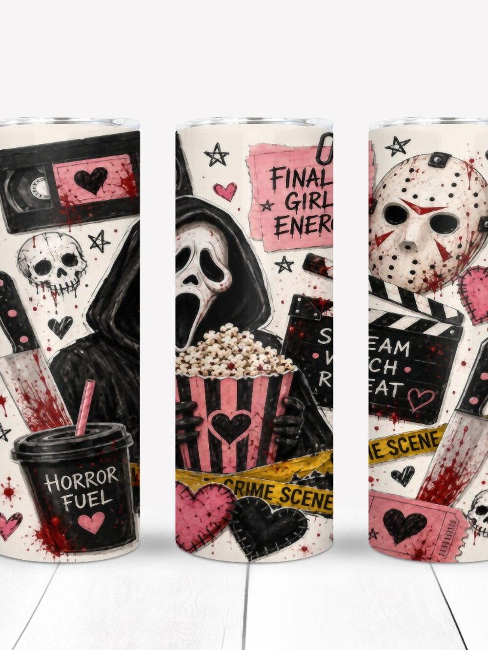 Ghostface Tumbler, Halloween Mug, Horror Movie Lovers Cup
